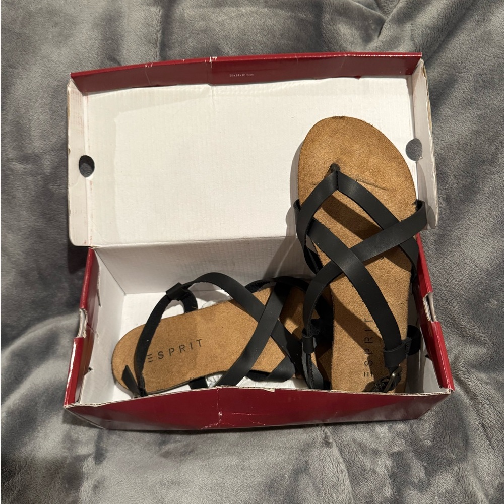 Esprit Women's Black Strappy Sandals